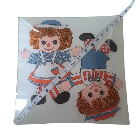 Vintage Raggedy Ann and Andy ceiling lampshade Light Shade Froted Glass - Picture 5 of 6